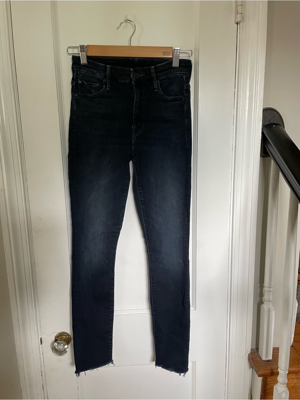 MOTHER High-Waisted Looker Ankle Fray in Last Call Size 24